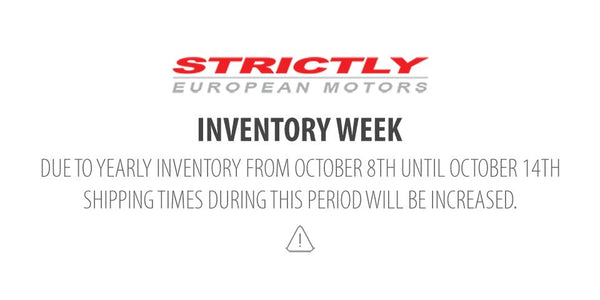 We Will Be Closed From Oct 8th to Oct 14th For Yearly Inventory
