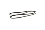Black rubber serpentine engine belt for Volkswagen and Audi vehicles.