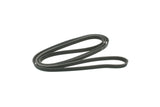 Black rubber serpentine engine belt for European auto maintenance
