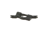 Black plastic automotive clip fastener for European vehicle parts.