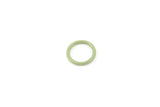 Small light green rubber O-ring seal for German auto parts.