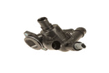 Black plastic Volkswagen coolant flange housing assembly