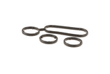 Set of three black rubber gaskets for European vehicle engine components