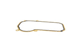 Gold-colored engine oil pan gasket for Volkswagen and Audi vehicles.