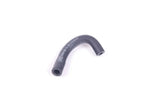 Curved black rubber coolant hose for Audi and Volkswagen engines.