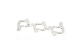 White multi-port exhaust manifold gasket for German auto engine parts.