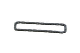 Black metal timing chain for Volkswagen and Audi engine components.