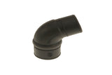 Black rubber automotive hose elbow connector for German vehicle cooling systems