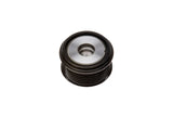 Black serpentine belt pulley for Volkswagen Audi Porsche engines, precision-machined with toothed center