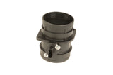 Black air mass meter for VW Audi Porsche, featuring mesh filter and electrical connector, auto parts replacement