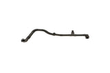 Black automotive engine coolant hose with corrugated protective sleeve and connectors
