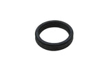 Black rubber oil seal for German automotive engine maintenance.
