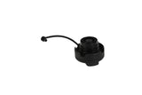 Black fuel filler cap with tether for Volkswagen Audi Porsche vehicles