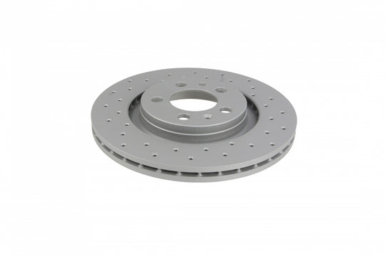 Front Brake Rotors Zimmermann Cross Drilled Coated 280x22mm