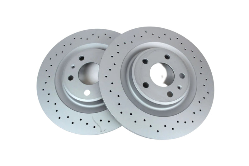 Rear Brake Rotors Zimmermann Cross Drilled 330x22mm