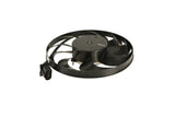 Black automotive cooling fan with electrical connector for VW Audi Porsche