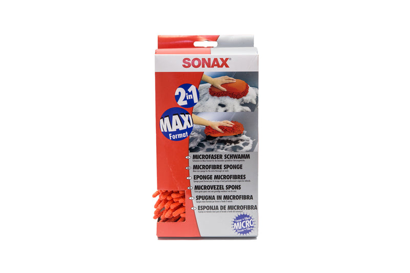 SONAX Microfibre Car Wash Sponge - Red