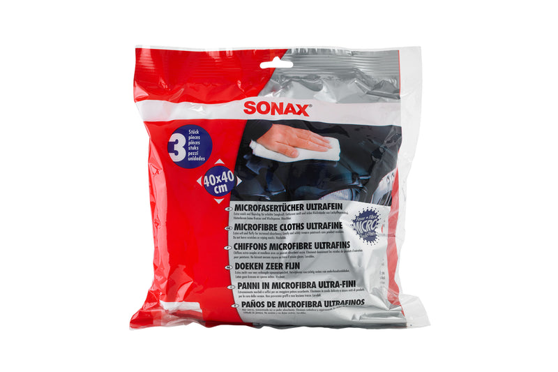 SONAX Microfibre Towel Ultrafine (3 pack. tri-colour)