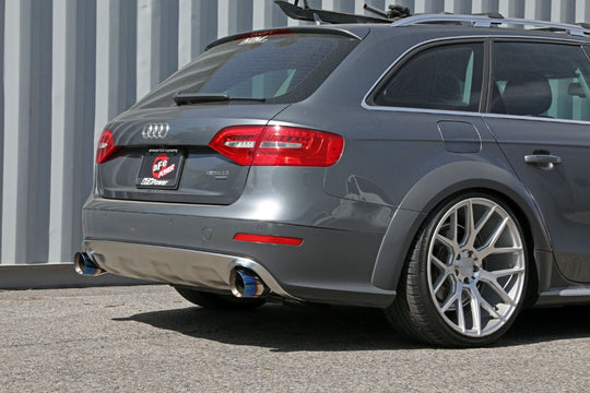 AFE Stainless Steel Axle-Back Exhaust System Blue Flame Tips - 49-36437-L