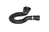 Black reinforced rubber automotive coolant hose for German engine maintenance.