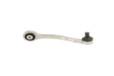 Silver front lower control arm for European vehicle suspension