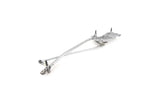Silver windshield wiper linkage assembly for Volkswagen and Audi vehicles.