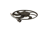 Black electric cooling fan assembly with electrical connector for German auto cooling systems