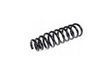 Black heavy-duty coil spring for German automotive suspension systems.