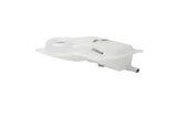White plastic coolant expansion reservoir tank for European vehicle engine cooling system
