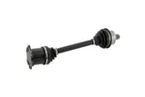 Black CV axle shaft for Volkswagen Audi Porsche, featuring constant velocity joints and boot seals.