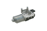 Silver automotive starter motor for European vehicles on a white background