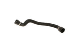 Black reinforced rubber coolant hose for Volkswagen Audi Porsche, with metal clamps and curved design