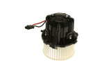 Black and white HVAC blower motor with red and black wires for Volkswagen Audi Porsche
