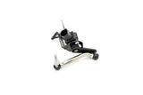 European car clutch pedal assembly with metal arm and black housing