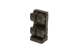 Black VW Audi window switch panel with five buttons for power windows, compatible with European cars