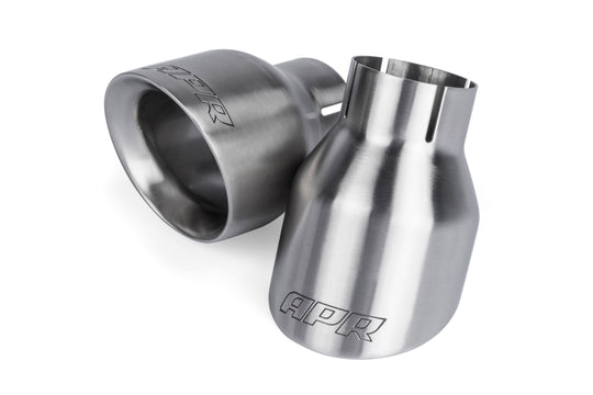 APR Double-Walled 4" Slash-Cut Tips Brushed - TPK0002