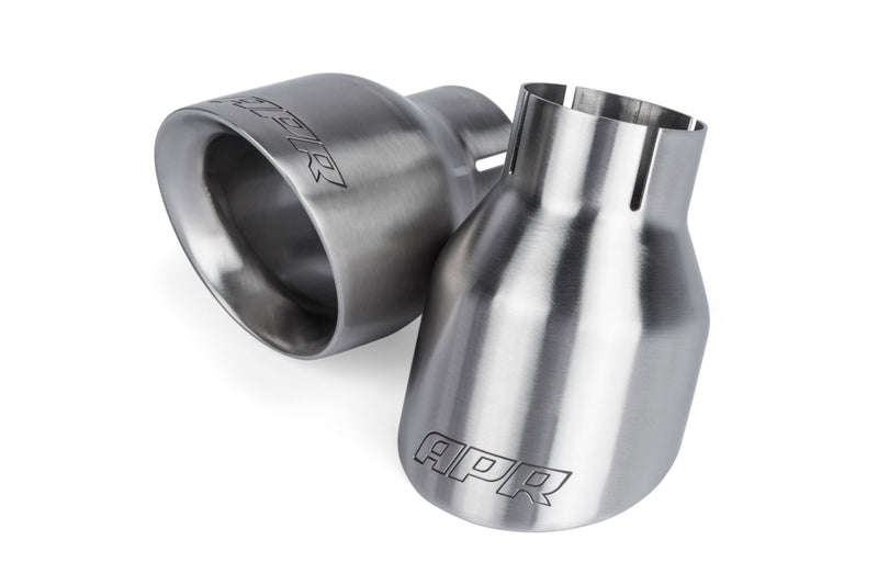 APR Double-Walled 4" Slash-Cut Tips Brushed - TPK0002