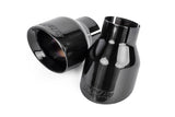APR Double-Walled 4" Slash-Cut Tips Polished Diamond Black - TPK0003