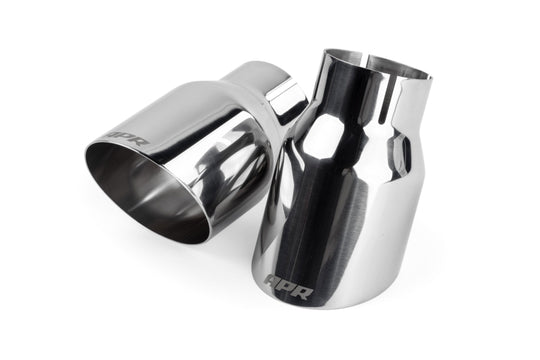 APR Single-Walled 3.5" Slash-Cut Tips Polished Silver - TPK0005