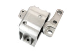 Silver metal engine mount bracket for Volkswagen and Audi vehicles.