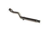 Stainless steel exhaust pipe for Volkswagen Audi Porsche, featuring flex joint and clamp, ideal for auto repair and maintenance.
