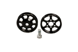 Black CTS performance pulleys with bolt, for VW Audi Porsche engines, model CTS-HW-0091 & 0092