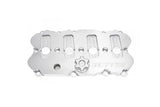 Polished aluminum intake manifold for high-performance German auto engines.