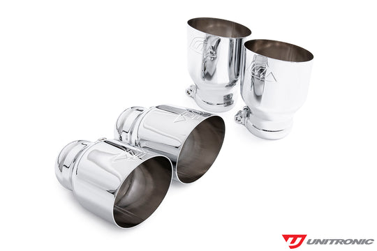 Unitronic Round Chrome Tips - MK7/7.5 Golf R & S3