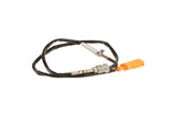 Black automotive sensor cable with silver connector and orange electrical plug