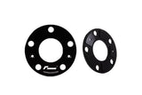 Two black metal wheel spacers for Volkswagen Audi Porsche, model VWR620005MM