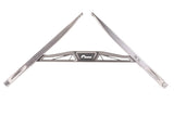 Silver aluminum strut tower brace for German vehicle chassis reinforcement