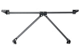 Carbon fiber strut tower brace for Volkswagen and Audi chassis performance enhancement.